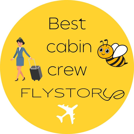 Naklejka Best cabin Crew żołta 