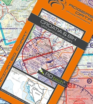 Croatia & Bosnia mapa VFR aeronautical chart 2020