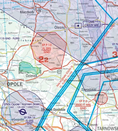 Polska Południowo-Wschodnia mapa VFR ICAO Chart 2022