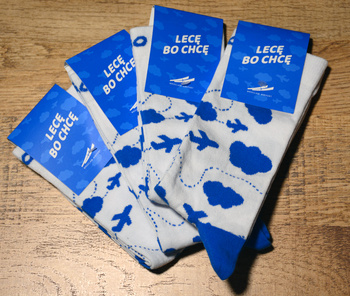 Skarpetki „Lecę, bo chcę” rozmiar 44-46 (białe) TYLKO U NAS!