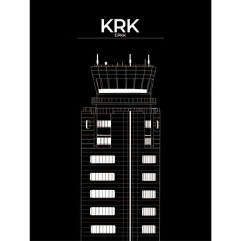 Plakat KRK/EPKK | TOWER czarny 70 x 50 cm