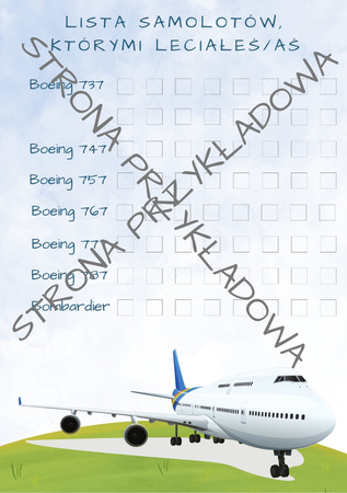 Dziennik lotów dla dzieci! Zapisuj swoje loty i zbieraj podpisy załogi!