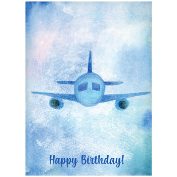 Kartka okolicznościowa - samolot Happy Birthday