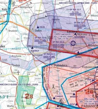 Polska Południowo-Wschodnia mapa VFR ICAO Chart 2022