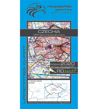 Czechy mapa VFR aeronautical chart  2020