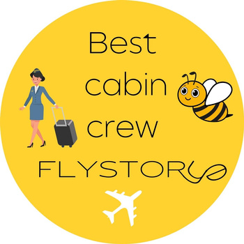 Naklejka Best cabin Crew żołta