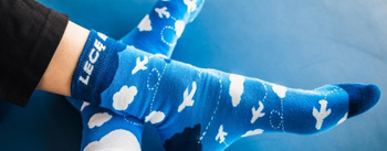 Skarpetki „Lecę, bo chcę” rozmiar 44-46 (błękitne) TYLKO U NAS!