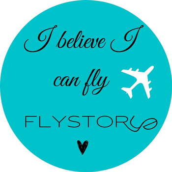 Naklejka I believe I can fly niebieska 