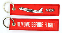 Breloczek REMOVE BEFORE FLIGHT A320