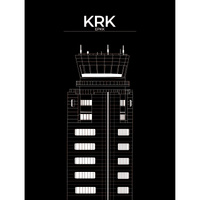 Plakat KRK/EPKK | TOWER czarny 40 x 30 cm