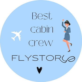Naklejka best cabin crew niebieska 